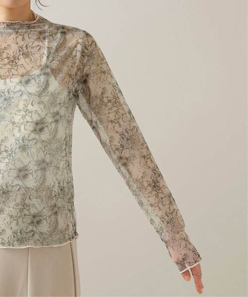 frames RAY CASSIN（フレームスレイカズン）の「シアーアートフラワーボトルネックプルオーバー（Tシャツ/カットソー・レディース・オフホワイト/ベージュ系・FREE）」の12枚目の写真