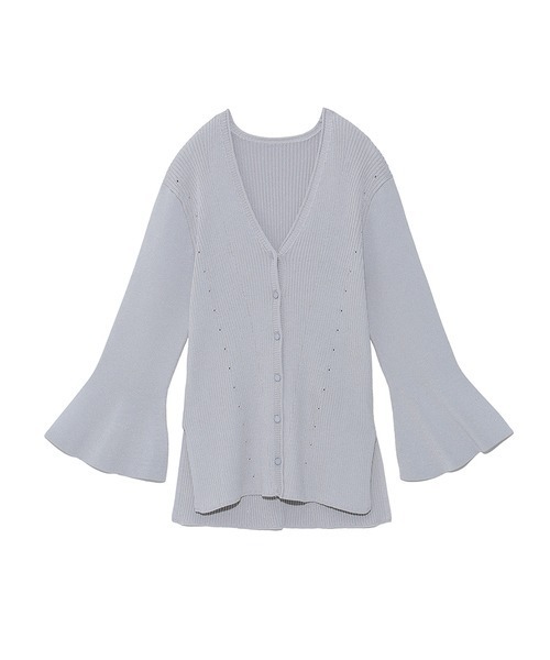 styling/ ベルスリーブニットカーディガン　ブラック styling/（スタイリング）の「ベルスリーブニットカーディガン