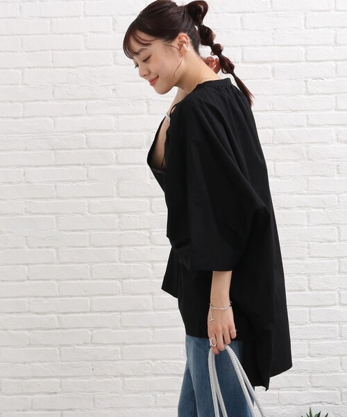 SHOO・LA・RUE（シューラルー）の「◆スクエアポンチョシャツ（シャツ/ブラウス・レディース・ホワイト系/ブラック/ピンク系・00）」の13枚目の写真