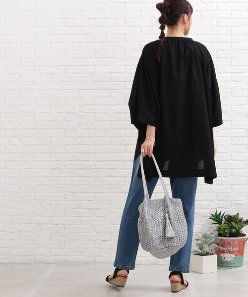 SHOO・LA・RUE（シューラルー）の「◆スクエアポンチョシャツ（シャツ/ブラウス・レディース・ホワイト系/ブラック/ピンク系・00）」の18枚目の写真