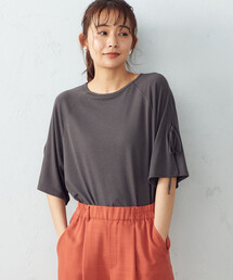 リボンスリーブ カットソー