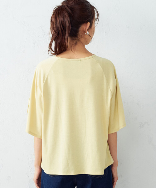 COMME CA ISM(コムサイズム)の「リボンスリーブ カットソー(Tシャツ/カットソー・レディース・ホワイト/イエロー/チャコール・MEDIUM/LARGE)」の13枚目の写真