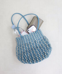 The Bagmati | 【別注】【BAGMATI/バグマティ】MIXマクラメ ラウンドバッグ(トートバッグ)