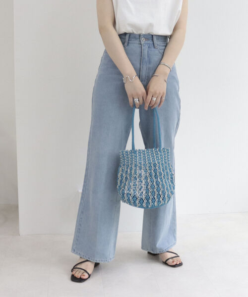 The Bagmati（ザバグマティ）の「【別注】【BAGMATI/バグマティ】MIXマクラメ ラウンドバッグ（トートバッグ・レディース・ブルー・FREE）」の10枚目の写真