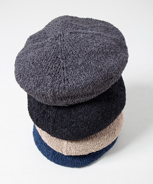 RACAL（ラカル）の「Japanese Paper Knit Tam Beret / 和紙混紡ニットタムベレー（ニットキャップ/ビーニー・メンズ・ブラック/グレー/ベージュ/ネイビー・FREE）」の13枚目の写真