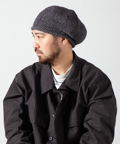 RACAL（ラカル）の「Japanese Paper Knit Tam Beret / 和紙混紡ニットタムベレー（ニットキャップ/ビーニー・メンズ・ブラック/グレー/ベージュ/ネイビー・FREE）」の8枚目の写真