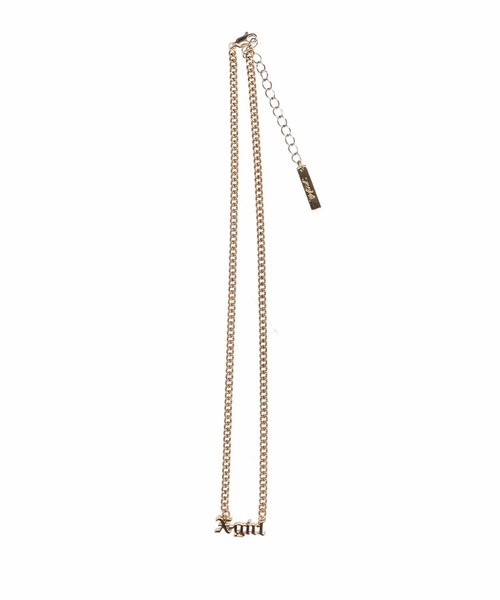 X-girl(エックスガール)の「OLD ENGLISH LOGO NECKLACE(ネックレス・レディース・シルバー/ゴールド・ONE SIZE)」の8枚目の写真