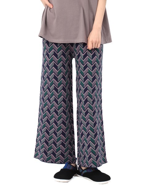 チチカカ（チチカカ）の「キカ柄ニットパンツ（その他パンツ・レディース・ブルー/ブラック/オレンジ・FREE）」の8枚目の写真