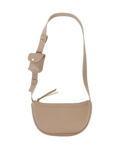 ACYM（アシーム）の「Twin pouch body バッグ（ショルダーバッグ・レディース・ブラック/ベージュ/モカ・FREE）」の5枚目の写真
