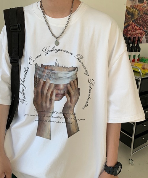 MGV（エムジーヴィー）の「'目隠しプリントTシャツ（Tシャツ/カットソー・メンズ・ホワイト/ブラック・MEDIUM/LARGE/X-LARGE）」の4枚目の写真