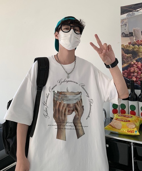 MGV（エムジーヴィー）の「'目隠しプリントTシャツ（Tシャツ/カットソー・メンズ・ホワイト/ブラック・MEDIUM/LARGE/X-LARGE）」の5枚目の写真