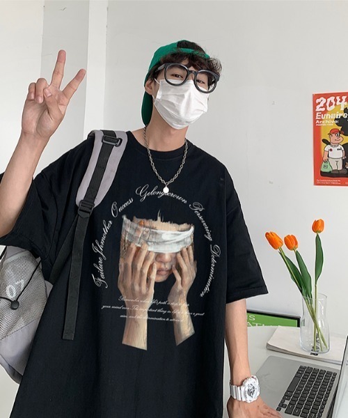 MGV（エムジーヴィー）の「'目隠しプリントTシャツ（Tシャツ/カットソー・メンズ・ホワイト/ブラック・MEDIUM/LARGE/X-LARGE）」の7枚目の写真