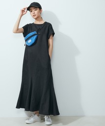 SALON adam et rope' | ヘムフレアーフレンチスリーブリネンワンピース(ワンピース)