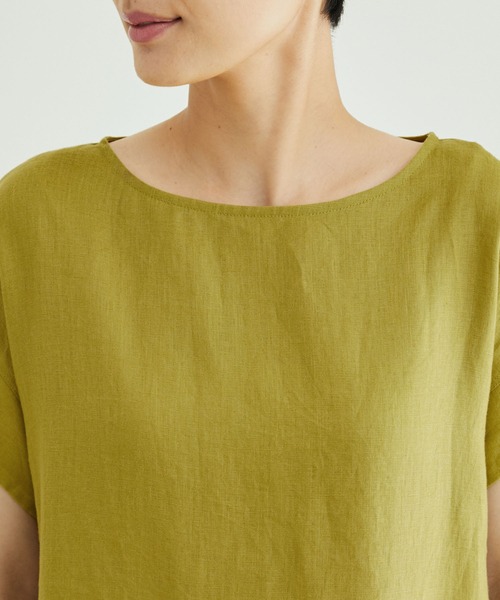 SALON adam et rope'(サロン アダム エ ロペ)の「【洗える】リネンフレンチスリーブマーメイドワンピース(ワンピース・レディース・グリーン系その他/ブラウン/ブラック・FREE)」の18枚目の写真