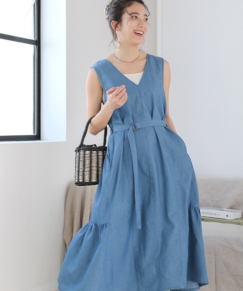 Bou Jeloud（ブージュルード）の「デニムティアードジャンスカ（ジャンパースカート・レディース・インディゴブルー/ブルー・38）」の9枚目の写真