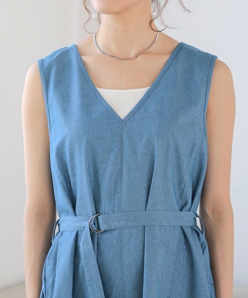 Bou Jeloud（ブージュルード）の「デニムティアードジャンスカ（ジャンパースカート・レディース・インディゴブルー/ブルー・38）」の14枚目の写真