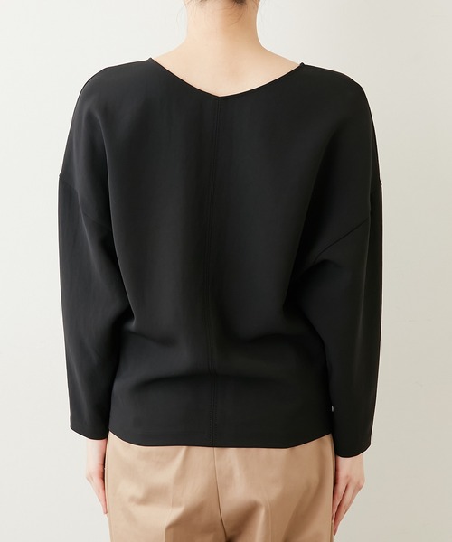 GALLARDAGALANTE(ガリャルダガランテ)の「ジャージードルマンブラウス(シャツ/ブラウス・レディース・オフホワイト/ブラック・FREE)」の19枚目の写真