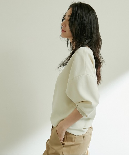 GALLARDAGALANTE(ガリャルダガランテ)の「ジャージードルマンブラウス(シャツ/ブラウス・レディース・オフホワイト/ブラック・FREE)」の13枚目の写真