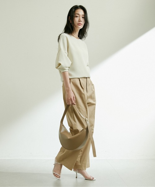 GALLARDAGALANTE(ガリャルダガランテ)の「ジャージードルマンブラウス(シャツ/ブラウス・レディース・オフホワイト/ブラック・FREE)」の16枚目の写真