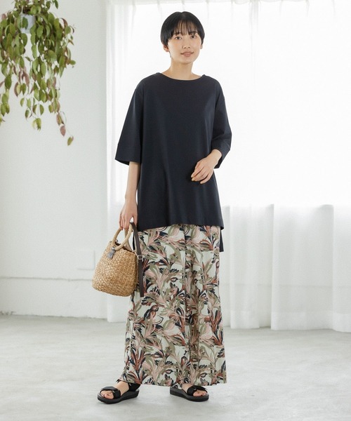 LEPSIM(レプシィム)の「マルチキノウチュニック2 281377(Tシャツ/カットソー・レディース・ホワイト/ブラック/イエロー/ブルー・FREE)」の5枚目の写真