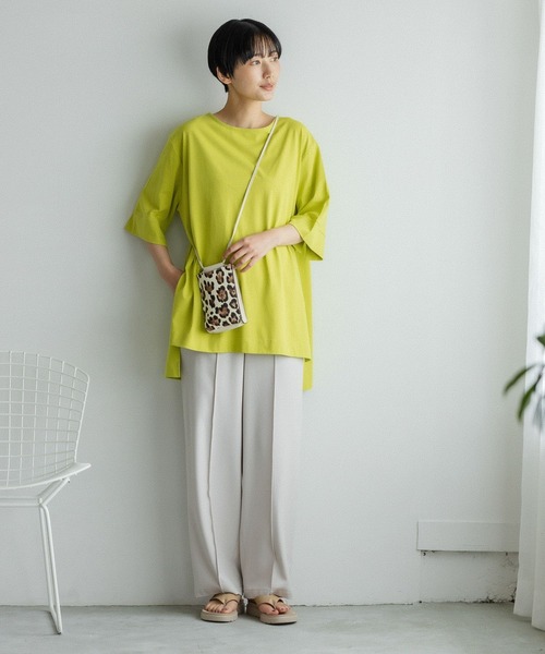 LEPSIM(レプシィム)の「マルチキノウチュニック2 281377(Tシャツ/カットソー・レディース・ホワイト/ブラック/イエロー/ブルー・FREE)」の11枚目の写真