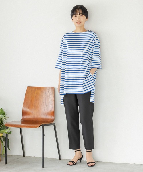 LEPSIM(レプシィム)の「マルチキノウチュニック2 281377(Tシャツ/カットソー・レディース・ホワイト/ブラック/イエロー/ブルー・FREE)」の7枚目の写真