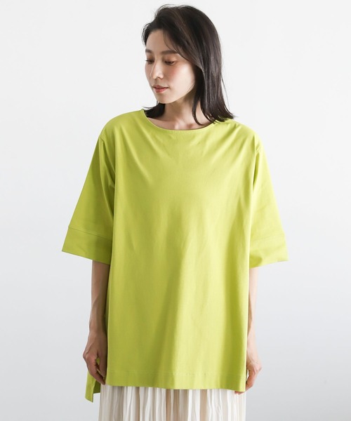 LEPSIM(レプシィム)の「マルチキノウチュニック2 281377(Tシャツ/カットソー・レディース・ホワイト/ブラック/イエロー/ブルー・FREE)」の9枚目の写真