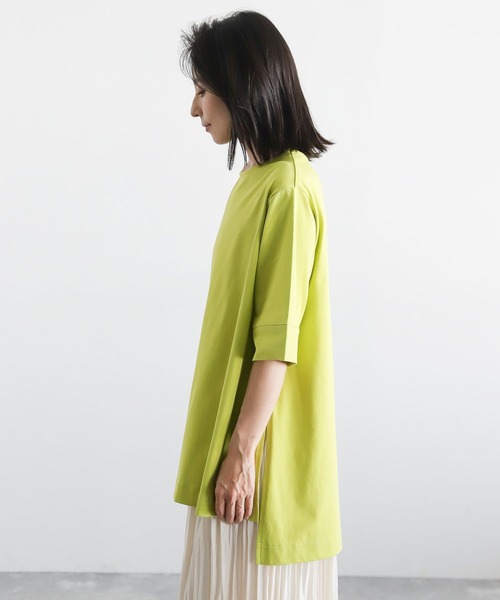 LEPSIM(レプシィム)の「マルチキノウチュニック2 281377(Tシャツ/カットソー・レディース・ホワイト/ブラック/イエロー/ブルー・FREE)」の16枚目の写真