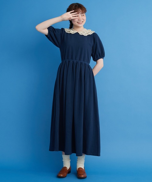 Malle（マル）の「△malle カノコ ロングドレス（ワンピース・レディース・ブラック/ネイビー・FREE）」の2枚目の写真