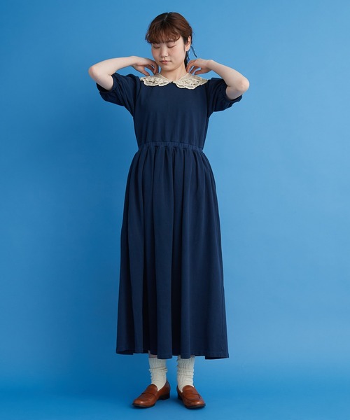 Malle（マル）の「△malle カノコ ロングドレス（ワンピース・レディース・ブラック/ネイビー・FREE）」の5枚目の写真