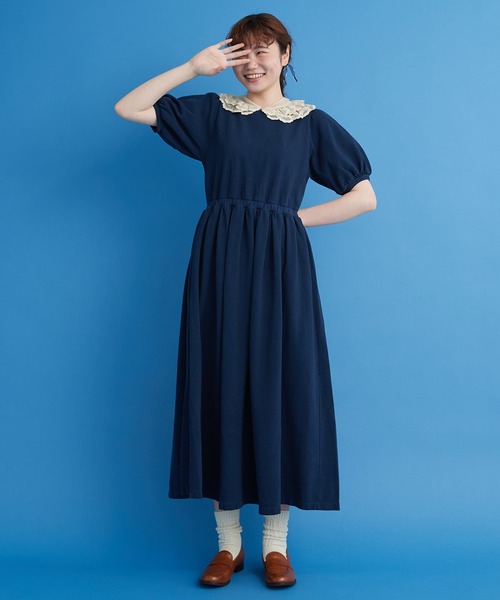 Malle（マル）の「△malle カノコ ロングドレス（ワンピース・レディース・ブラック/ネイビー・FREE）」の15枚目の写真