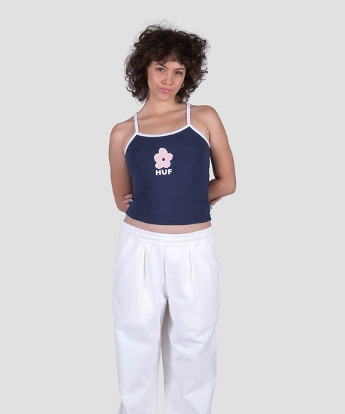 HUF(ハフ)の「HUF PETAL RIB TANK / HUF ウィメンズ タンクトップ(タンクトップ・レディース・ネイビー/グリーン系その他・SMALL/MEDIUM)」の1枚目の写真