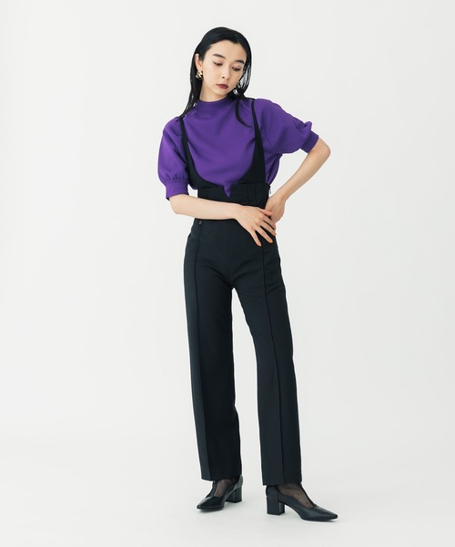 UNITED TOKYO(ユナイテッドトウキョウ)の「カーブストラップパンツ(その他パンツ・レディース・ブラック/グレー・1/2)」の2枚目の写真