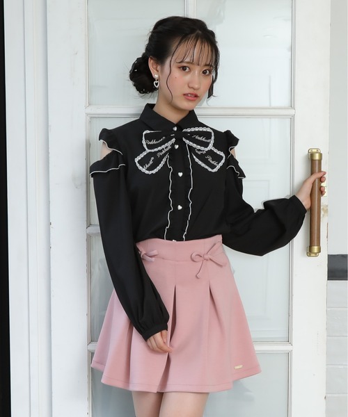 PINKHUNT（ピンクハント）の「PINKHUNT 肩あき リボン付きブラウス