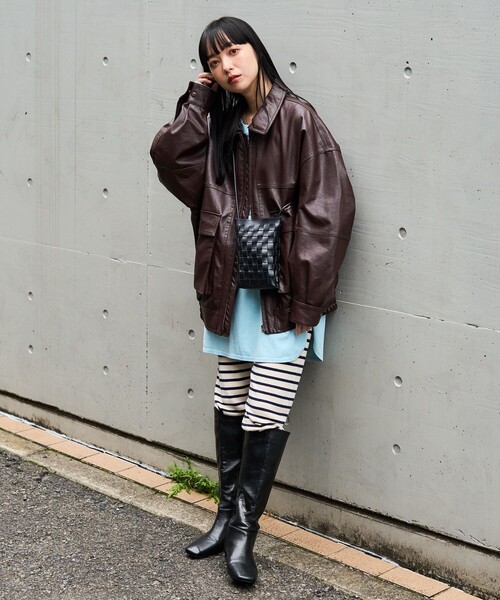 FREAK'S STORE（フリークスストア）の「フェイクレザーブルゾン（ブルゾン・レディース・ブラック/ブラウン・ﾌﾘ-）」の11枚目の写真