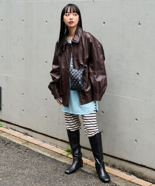 FREAK'S STORE（フリークスストア）の「フェイクレザーブルゾン（ブルゾン・レディース・ブラック/ブラウン・ﾌﾘ-）」の13枚目の写真