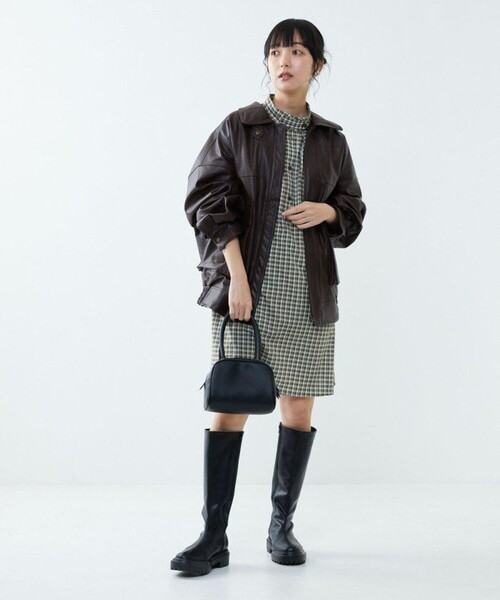 FREAK'S STORE（フリークスストア）の「フェイクレザーブルゾン（ブルゾン・レディース・ブラック/ブラウン・ﾌﾘ-）」の18枚目の写真