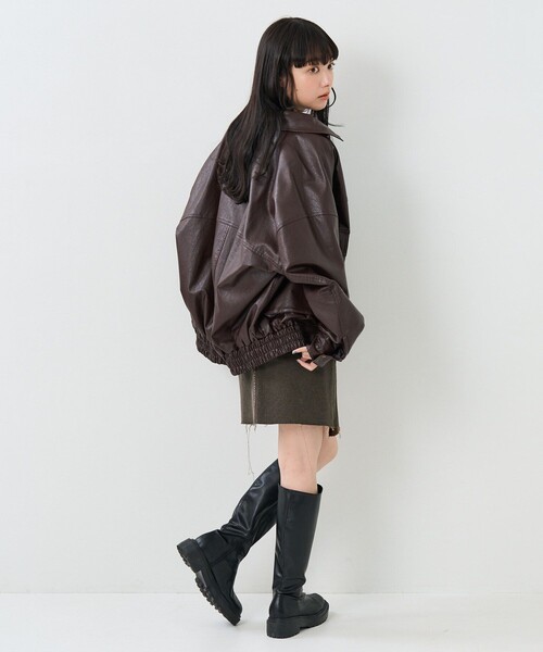 FREAK'S STORE（フリークスストア）の「フェイクレザーブルゾン（ブルゾン・レディース・ブラック/ブラウン・ﾌﾘ-）」の21枚目の写真