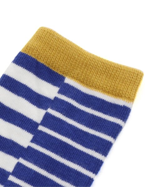 Ampersand（アンパサンド）の「ランダムボーダーソックス（ソックス/靴下・キッズ・ブラック/カーキ/ブルー・12/15 /18/21）」の7枚目の写真