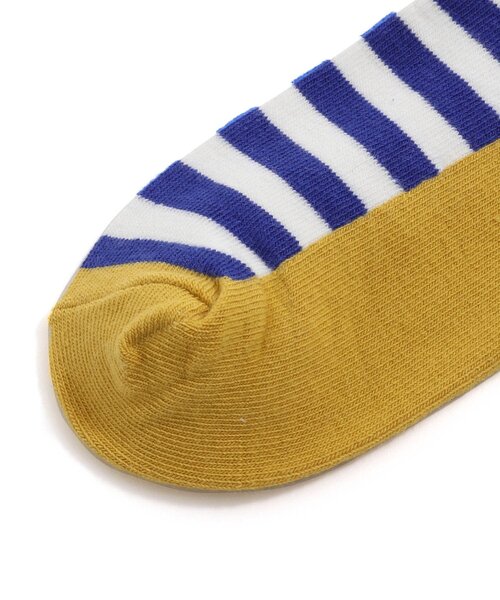 Ampersand（アンパサンド）の「ランダムボーダーソックス（ソックス/靴下・キッズ・ブラック/カーキ/ブルー・12/15 /18/21）」の6枚目の写真