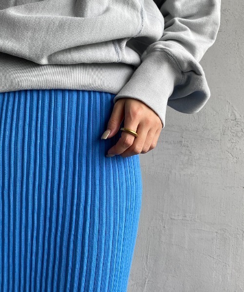 THE SHINZONE/ザ シンゾーン] ニットプリーツロングスカート（スカート