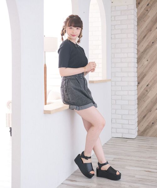 ems excite（エムズエキサイト）の「デザインカット（Tシャツ/カットソー・レディース・ブラック/グリーン/ブラック系その他3・FREE）」の19枚目の写真