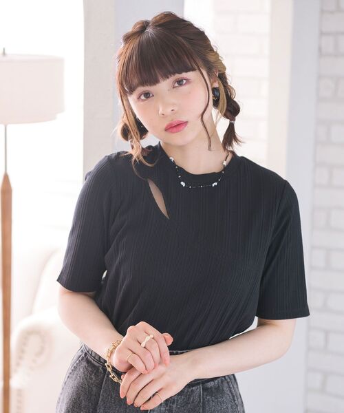 ems excite（エムズエキサイト）の「デザインカット（Tシャツ/カットソー・レディース・ブラック/グリーン/ブラック系その他3・FREE）」の22枚目の写真