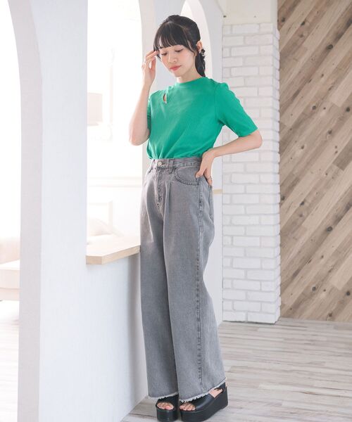 ems excite（エムズエキサイト）の「デザインカット（Tシャツ/カットソー・レディース・ブラック/グリーン/ブラック系その他3・FREE）」の15枚目の写真