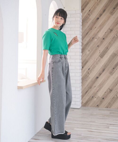 ems excite（エムズエキサイト）の「デザインカット（Tシャツ/カットソー・レディース・ブラック/グリーン/ブラック系その他3・FREE）」の16枚目の写真