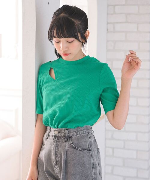 ems excite（エムズエキサイト）の「デザインカット（Tシャツ/カットソー・レディース・ブラック/グリーン/ブラック系その他3・FREE）」の18枚目の写真