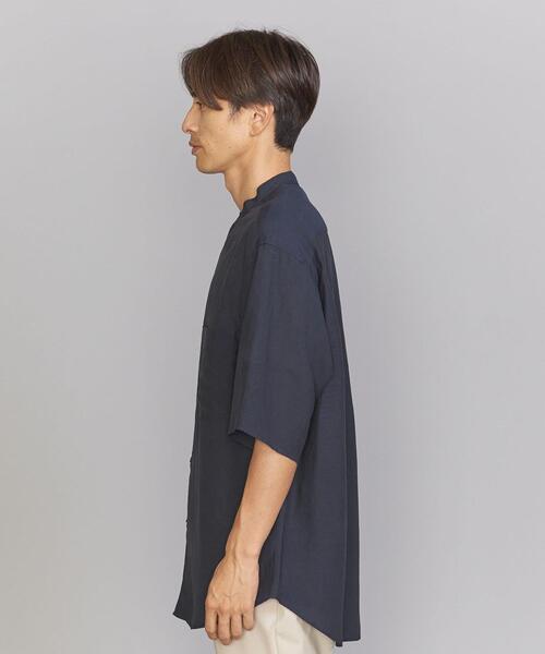 BEAUTY&YOUTH UNITED ARROWS(ビューティーアンドユースユナイテッドアローズ)の「ハイブリッド ワシ バンドカラー フォルム シャツ(シャツ/ブラウス・メンズ・ライトグレー/ネイビー・S/M/L/XL)」の4枚目の写真