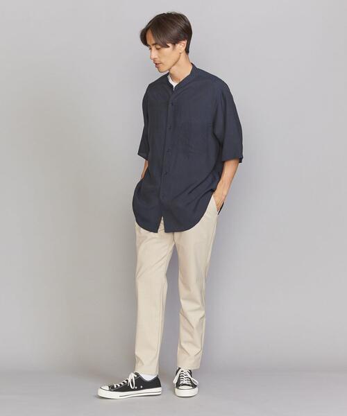 BEAUTY&YOUTH UNITED ARROWS(ビューティーアンドユースユナイテッドアローズ)の「ハイブリッド ワシ バンドカラー フォルム シャツ(シャツ/ブラウス・メンズ・ライトグレー/ネイビー・S/M/L/XL)」の5枚目の写真