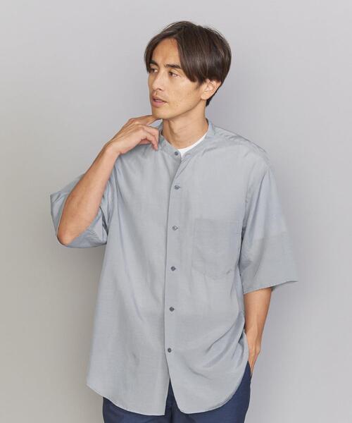 BEAUTY&YOUTH UNITED ARROWS(ビューティーアンドユースユナイテッドアローズ)の「ハイブリッド ワシ バンドカラー フォルム シャツ(シャツ/ブラウス・メンズ・ライトグレー/ネイビー・S/M/L/XL)」の13枚目の写真