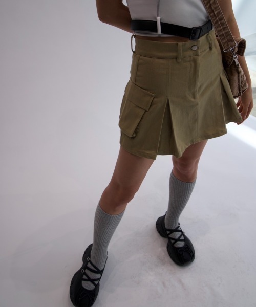 マディソンブルー カーゴ ミニスカートREMAKE LBS カーキ00 マディソン